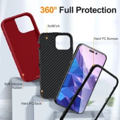 Red Military Full Body Shock Proof Defender Case For IPhone 15 Pro 9 Red Military Full Body Shock Proof Defender Case For IPhone 15 Pro -Cheap NewCase Store iphone 15 pro military grade defender case red 3 95363.1694657218