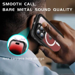 Black Waterproof Dirtproof Shockproof Magsafe Case For IPhone 15 Pro -Cheap NewCase Store iphone 15 pro waterproof case black 6 20630.1696993476