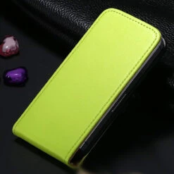 Green Leather Vertical Flip Case For Apple IPhone SE 1st Gen (2016)