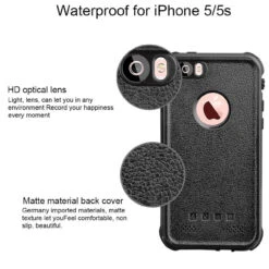 IPhone 5 / 5S / SE 1st Gen Waterproof Dirtproof Heavy Duty Case - Black 12 IPhone 5 / 5S / SE 1st Gen Waterproof Dirtproof Heavy Duty Case - Black -Cheap NewCase Store iphone 5 waterproof case black 5 99191.1655347658