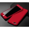 Red Full Protection Case + Tempered Glass Protector For IPhone 6 / 6S