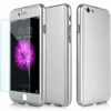 Silver IPhone 7 / 8 Full Body Armor 360 Protect Case + Tempered Glass
