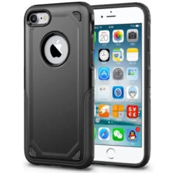 Black Apple IPhone 7 / 8 Slim Armor Bumper Grip Case Cover