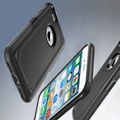 Black Apple IPhone 7 / 8 Slim Armor Bumper Grip Case Cover -Cheap NewCase Store iphone 6 7 8 slim armor bumper case black 4 38827.1614653408
