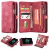 Red CaseMe 2 In 1 Wallet Zipper Purse / Magnetic Case For IPhone 6 / 6S