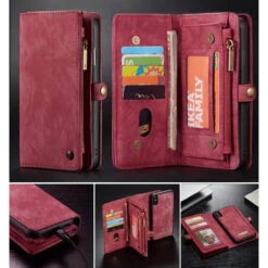 Red CaseMe 2 In 1 Wallet Zipper Purse / Magnetic Case For IPhone 6 / 6S -Cheap NewCase Store iphone 6 detachable zipper wallet red 5 91387.1670648888