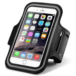 Black IPhone 6 / 6S Universal Armband For Running, Biking & Fitness