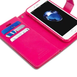 Hot Pink Genuine Mercury Mansoor Diary Wallet Case For IPhone 6 / 6S -Cheap NewCase Store iphone 7 8 mercury mansoor wallet hot pink 8 15474.1683164115