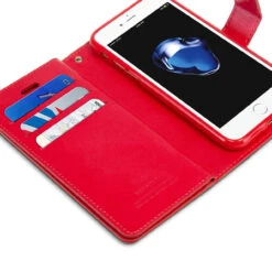 Red Genuine Mercury Mansoor Wallet Case For IPhone 5 / 5S / SE 1st Gen -Cheap NewCase Store iphone 7 8 mercury mansoor wallet red 8 93278.1632355607