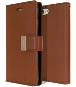 Vintage Brown Genuine Mercury Rich Diary Wallet Case For IPhone 7 / 8