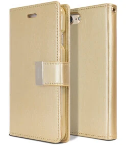 Stylish IPhone 7 / 8 Genuine Mercury Rich Diary Wallet Case - Gold