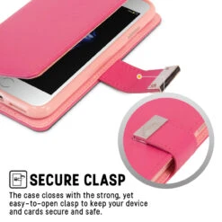 Hot Pink Genuine Mercury Rich Diary Wallet Card Case For IPhone 6 / 6S -Cheap NewCase Store iphone 7 8 mercury rich diary hot pink 3 49029.1641695034