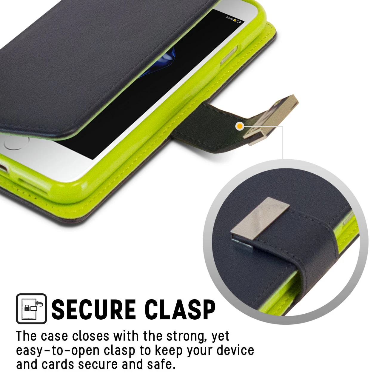 Navy IPhone 7 Plus / 8 Plus Mercury Rich Diary 6 Card Slot Wallet Case 4 Navy IPhone 7 Plus / 8 Plus Mercury Rich Diary 6 Card Slot Wallet Case - Image 4