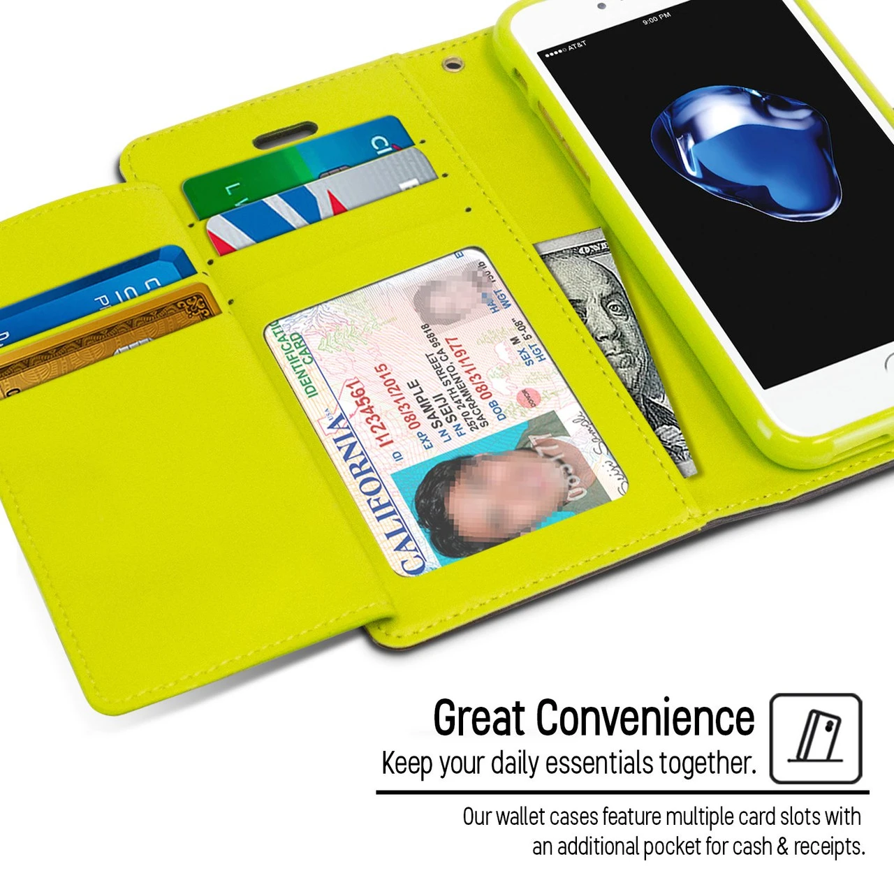 Navy IPhone 7 Plus / 8 Plus Mercury Rich Diary 6 Card Slot Wallet Case 5 Navy IPhone 7 Plus / 8 Plus Mercury Rich Diary 6 Card Slot Wallet Case - Image 5