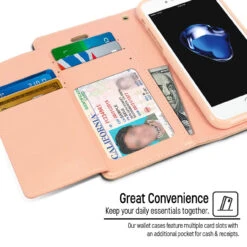 Rose Gold Mercury Rich Diary Wallet Case For IPhone 7 Plus / 8 Plus 9 Rose Gold Mercury Rich Diary Wallet Case For IPhone 7 Plus / 8 Plus -Cheap NewCase Store iphone 7 8 mercury rich diary rosegold 4 18650.1683166770