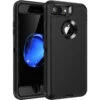 Black Rugged Shock / Drop Protection Defender Case For IPhone 7 / 8