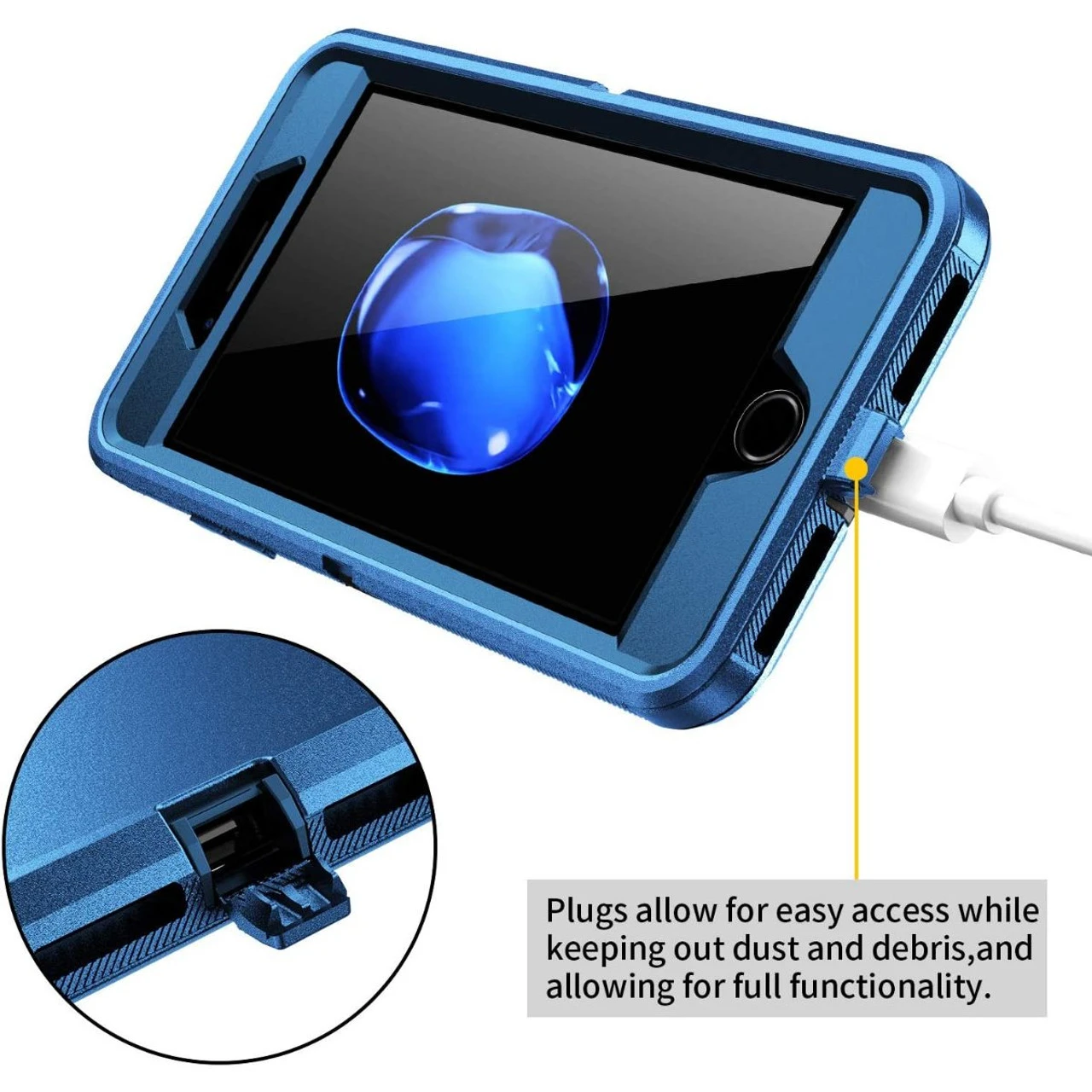 Blue IPhone 7 / 8 Full Body Heavy Duty Defender Case 2 Blue IPhone 7 / 8 Full Body Heavy Duty Defender Case - Image 2