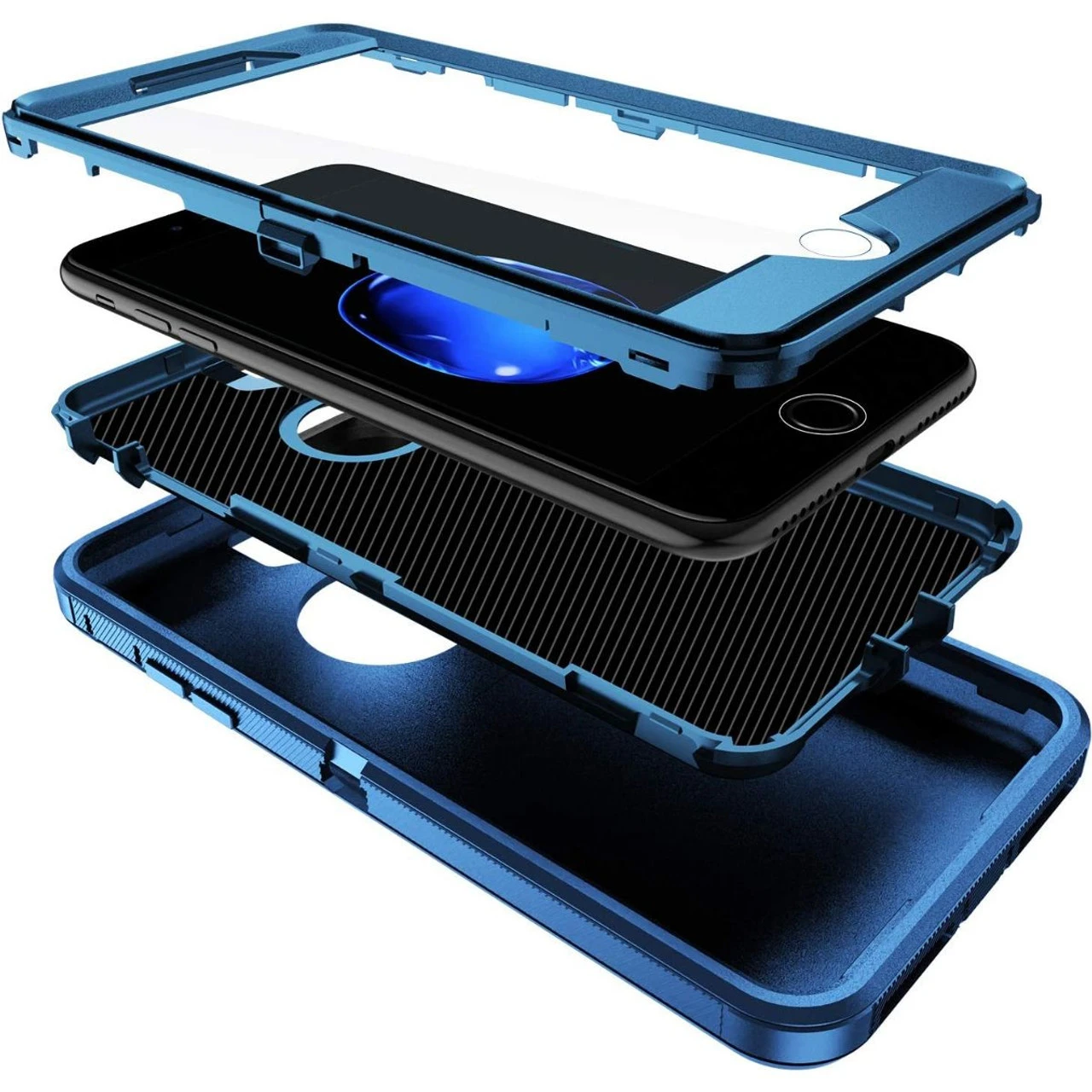 Blue IPhone 7 / 8 Full Body Heavy Duty Defender Case 3 Blue IPhone 7 / 8 Full Body Heavy Duty Defender Case - Image 3