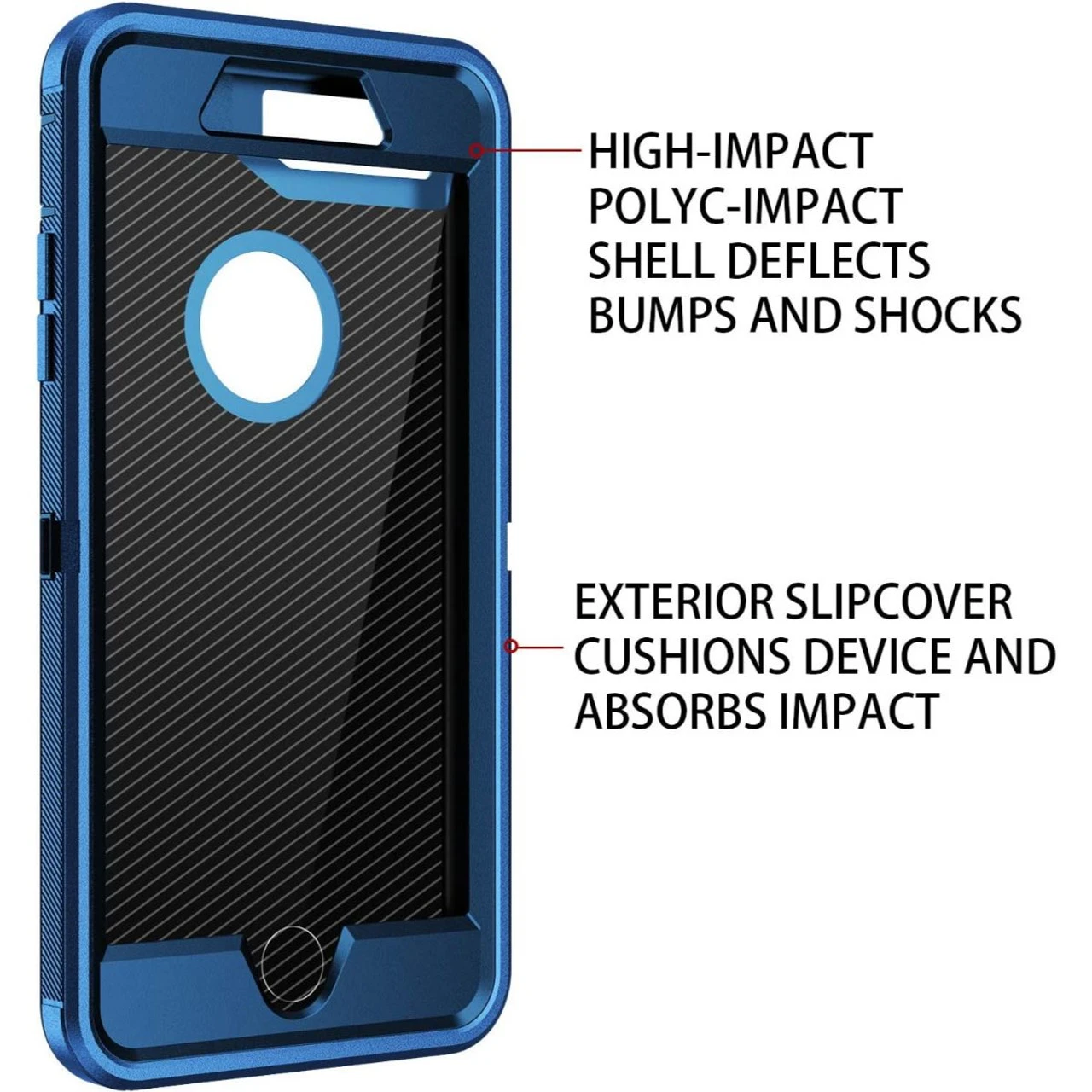 Blue IPhone 7 / 8 Full Body Heavy Duty Defender Case 5 Blue IPhone 7 / 8 Full Body Heavy Duty Defender Case - Image 5