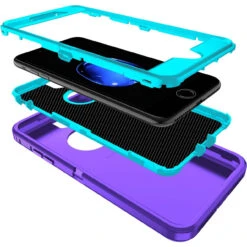 Purple IPhone 7 / 8 Rugged Full Body Heavy Duty Shock Proof Case -Cheap NewCase Store iphone 7 8 military grade defender case purple 7 73480.1673678434