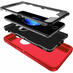 Red Full Body Heavy Duty Defender Case For IPhone 7 / 8 9 Red Full Body Heavy Duty Defender Case For IPhone 7 / 8 -Cheap NewCase Store iphone 7 8 military grade defender case red 3 74732.1673678436