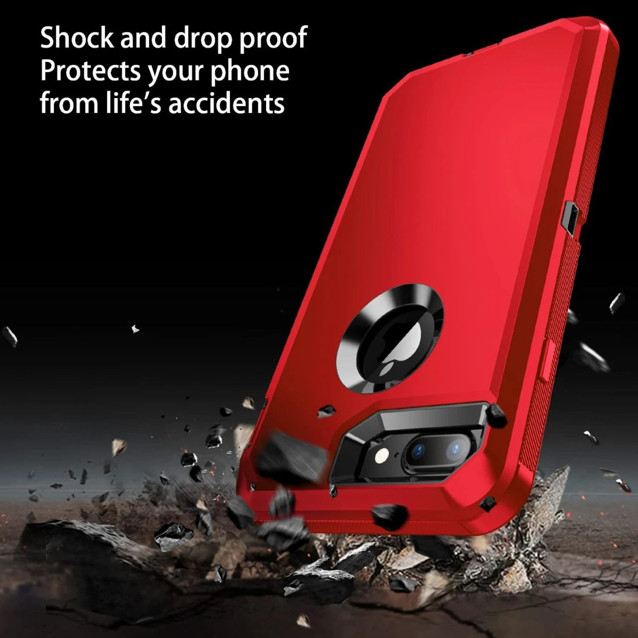 Red Full Body Heavy Duty Defender Case For IPhone 7 / 8 4 Red Full Body Heavy Duty Defender Case For IPhone 7 / 8 - Image 4