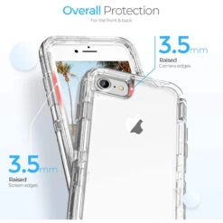 Clear IPhone 7 / 8 Rugged Military Grade Shockproof Case W/ Holster -Cheap NewCase Store iphone 7 8 military grade defender holster case clear 4 77136.1676352513