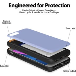 Lilac IPhone 7 / 8 / SE 2020 Goospery Slim Shock Proof Magnetic Door Case -Cheap NewCase Store iphone 7 8 se 2020 goospery magnetic door case lilac 5 20713.1675299922