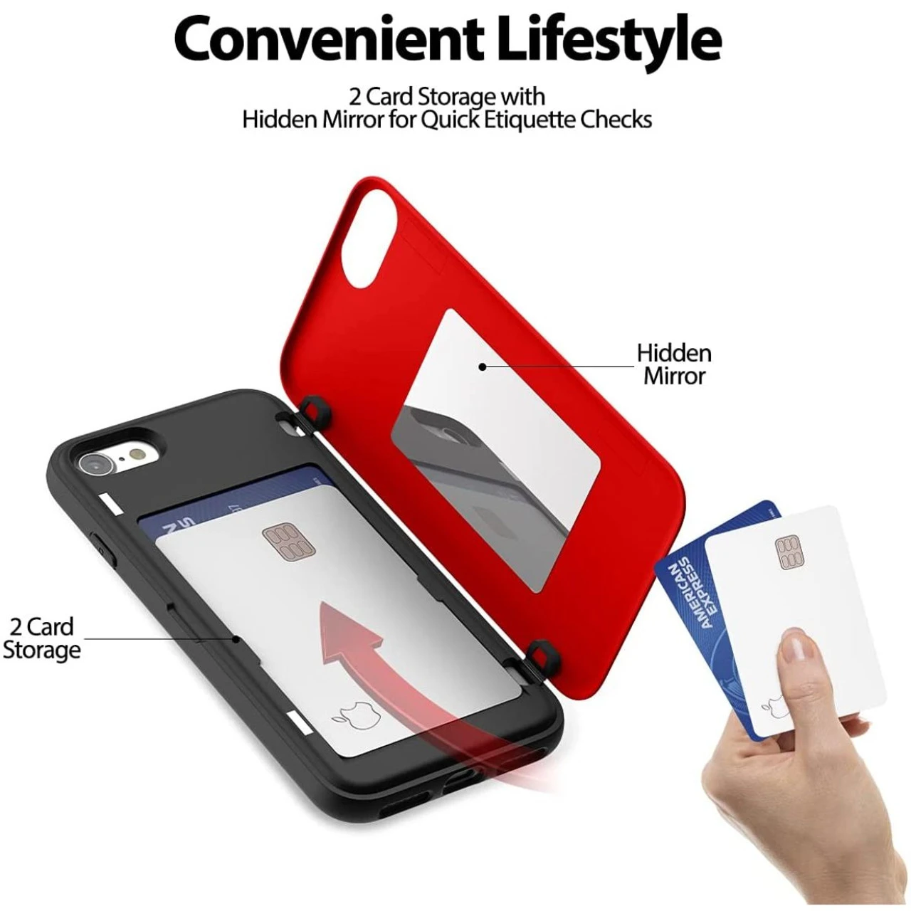 Red IPhone 7 / 8 / SE 2020 Mercury Slim Shock Proof Magnetic Door Case 6 Red IPhone 7 / 8 / SE 2020 Mercury Slim Shock Proof Magnetic Door Case - Image 6