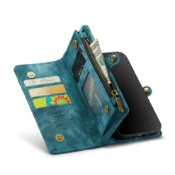 Blue IPhone 7 / 8 / SE 2nd And 3rd Gen Premium 2 In 1 Wallet Zipper Purse Magnetic Case -Cheap NewCase Store iphone 7 8 se2 se3 caseme multifunctional wallet blue 7 81196.1689822360