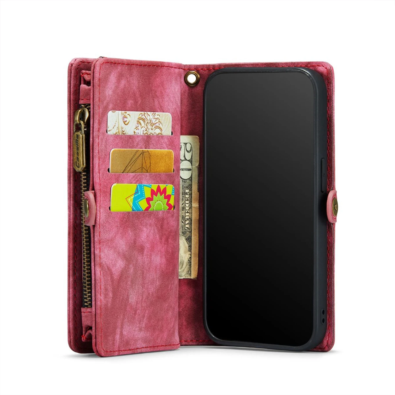 Red Multi-Functional Wallet Detachable Magnetic Case For IPhone 7 / 8 / SE 2nd And 3rd Gen 1 Red Multi-Functional Wallet Detachable Magnetic Case For IPhone 7 / 8 / SE 2nd And 3rd Gen