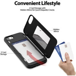 Black IPhone 7 Plus / 8 Plus Mercury Slim Magnetic Door Case With Card Slot -Cheap NewCase Store iphone 7 plus 8 plus goospery magnetic door case black 4 94885.1667280836