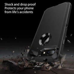Black IPhone 7 Plus / 8 Plus Tough Military Grade Drop Proof Defender Case -Cheap NewCase Store iphone 7 plus 8 plus military grade defender case black 4 89436.1673678439