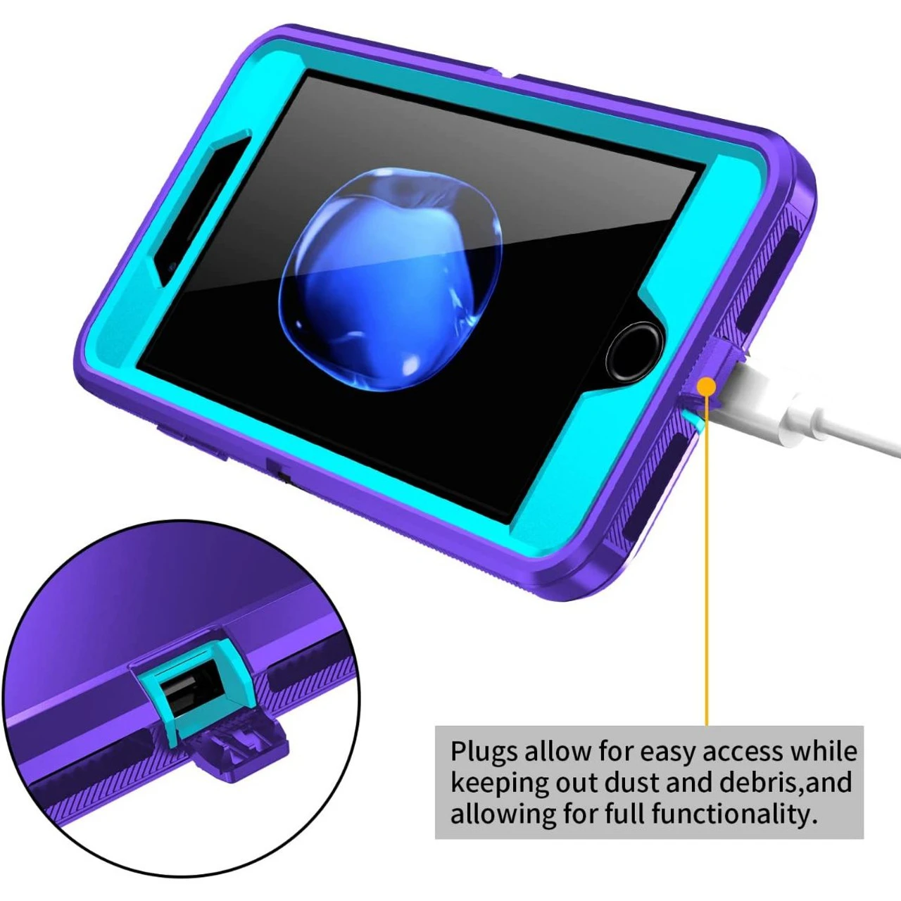 Purple Heavy Duty Defender Military Grade Case For IPhone 7 Plus / 8 Plus 2 Purple Heavy Duty Defender Military Grade Case For IPhone 7 Plus / 8 Plus - Image 2
