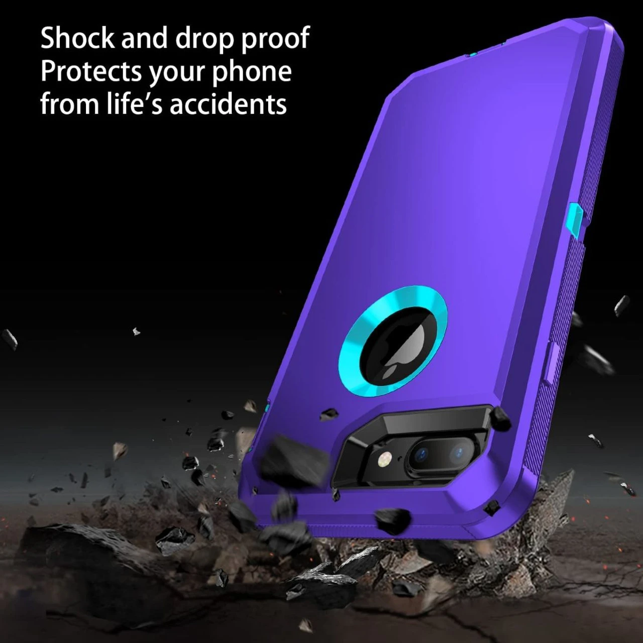 Purple Heavy Duty Defender Military Grade Case For IPhone 7 Plus / 8 Plus 4 Purple Heavy Duty Defender Military Grade Case For IPhone 7 Plus / 8 Plus - Image 4
