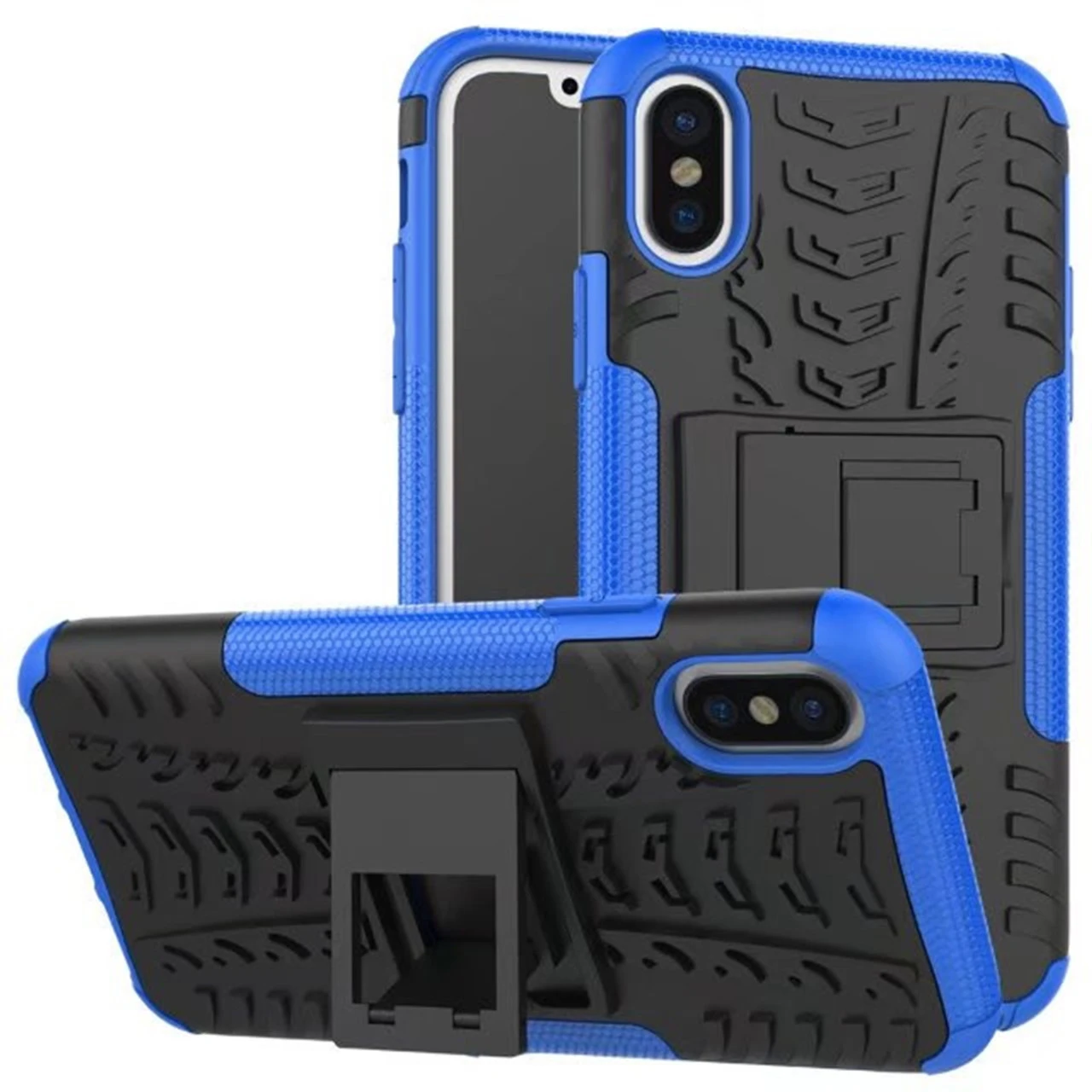 Blue Apple IPhone XS Max Heavy Duty Defender Kickstand Case Cover 1 Blue Apple IPhone XS Max Heavy Duty Defender Kickstand Case Cover