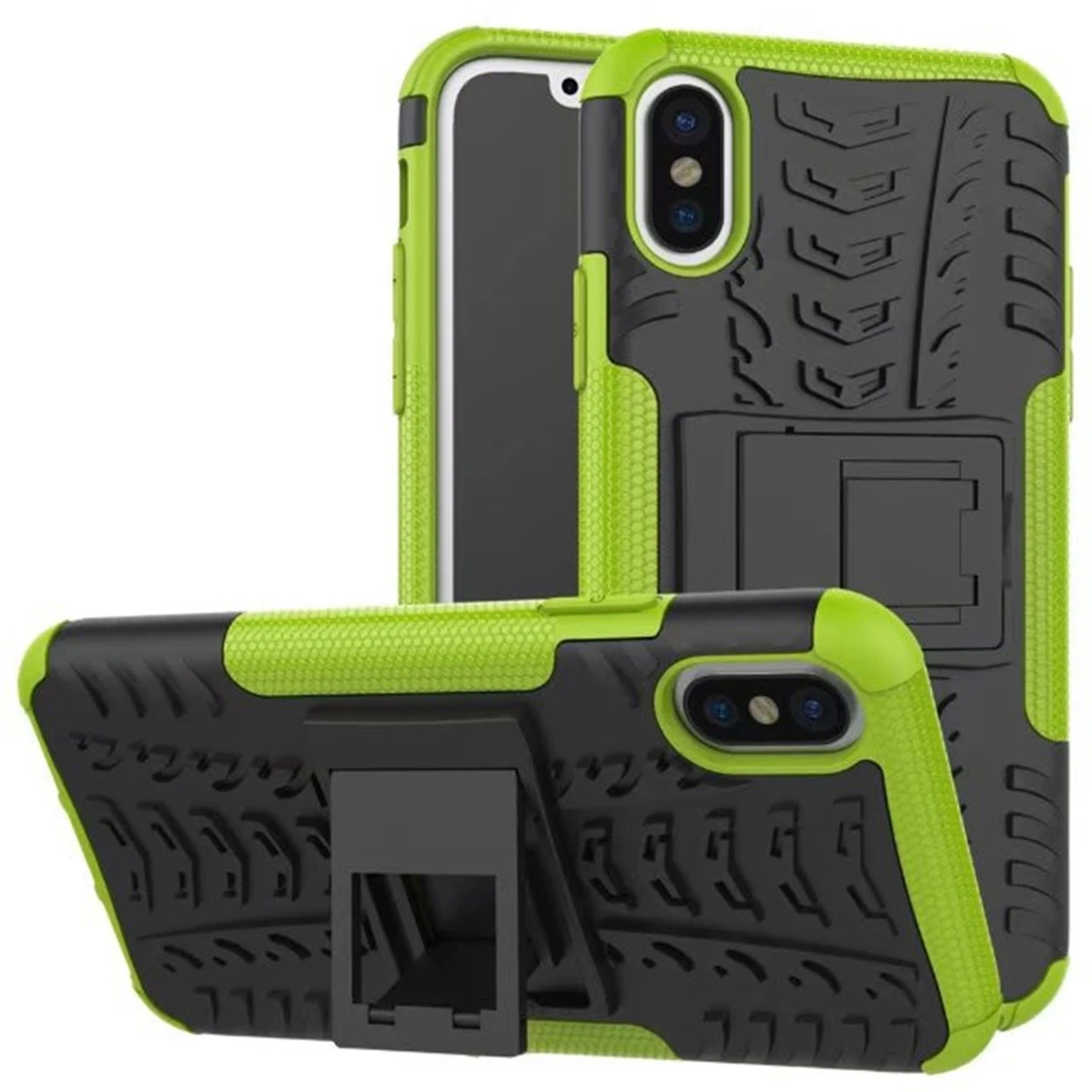 Green Apple IPhone XS Max Heavy Duty Shock Proof Kickstand Case 1 Green Apple IPhone XS Max Heavy Duty Shock Proof Kickstand Case