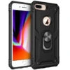 Black Hybrid Kickstand Dual Layer Case For Apple IPhone 8