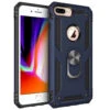 Navy 360 Rotating Metal Ring Shock Proof Stand Case For IPhone SE 2020