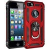 Red Slim Armor Metal Ring Stand Case For Apple IPhone 7 Plus / 8 Plus