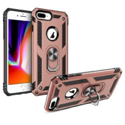 Rose Gold IPhone 7 / 8 Shock Proof 360 Rotating Metal Ring Stand Case -Cheap NewCase Store iphone 8 metal ring kickstand case rose gold 2 54356.1649129855