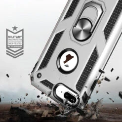 Silver IPhone 7 / 8 Heavy Duty Armor 360 Rotating Metal Ring Stand Case 9 Silver IPhone 7 / 8 Heavy Duty Armor 360 Rotating Metal Ring Stand Case -Cheap NewCase Store iphone 8 metal ring kickstand case silver 4 77690.1599534324