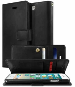 Black Genuine Mercury Mansoor Diary Wallet Case For IPhone SE 2020