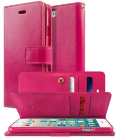 Stylish Hot Pink IPhone SE 2020 Genuine Mercury Mansoor Diary Wallet Case