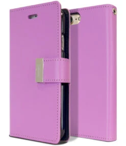 Stylish IPhone SE 2020 Genuine Mercury Rich Diary Wallet Case - Purple