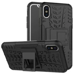 Apple IPhone XS Max Heavy Duty Kickstand Case Cover - Black