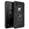 Black 360 Degree Ring Shock Proof Defender Case For IPhone X / XS