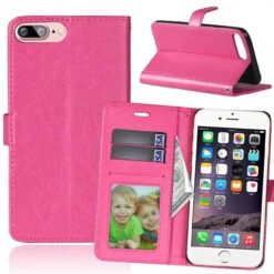 Apple IPhone X / XS Hot Pink Synthetic Leather Wallet Case With Card Slots