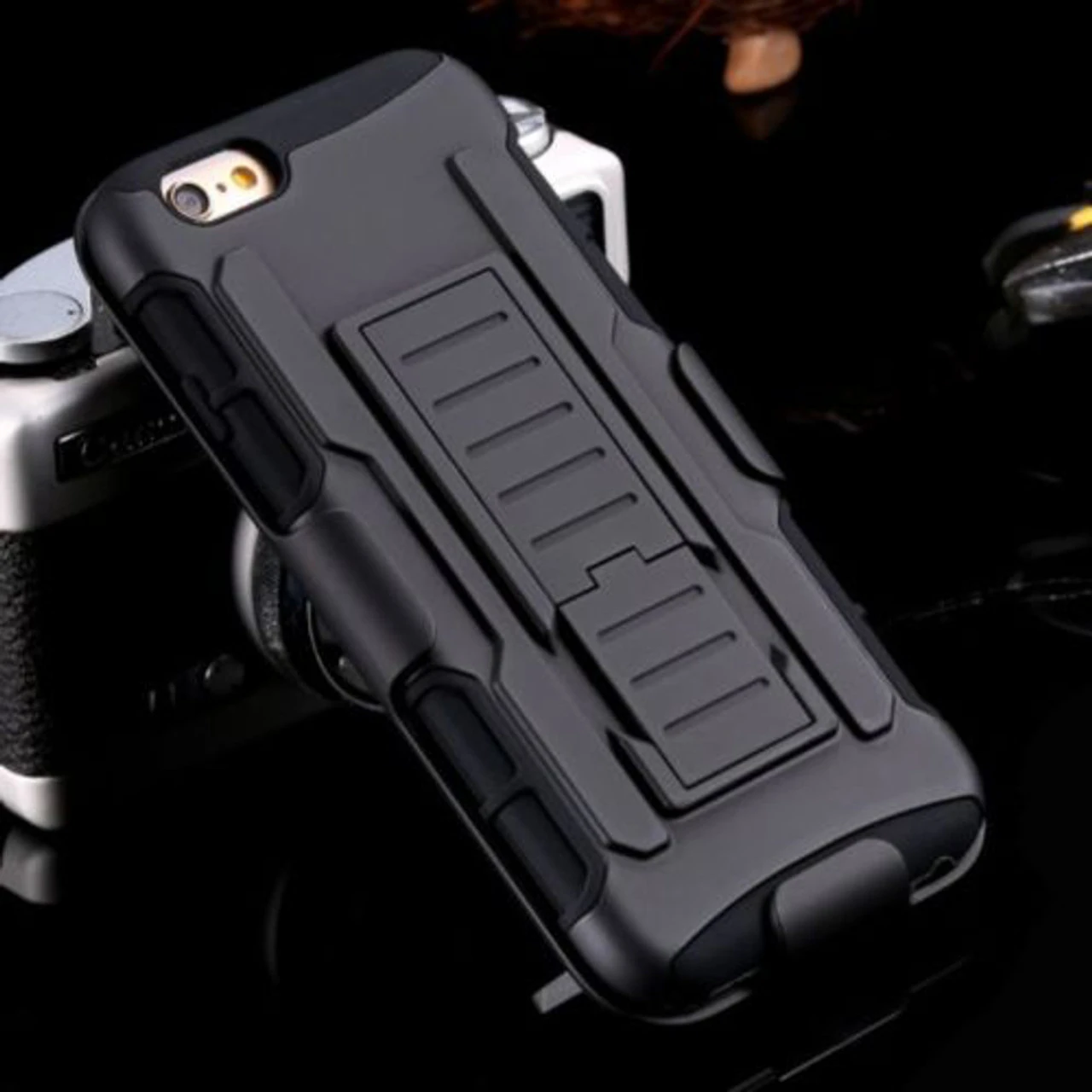 Apple IPhone X / XS Black Military Future Armor Case W/ Optional Holster 3 Apple IPhone X / XS Black Military Future Armor Case W/ Optional Holster - Image 3