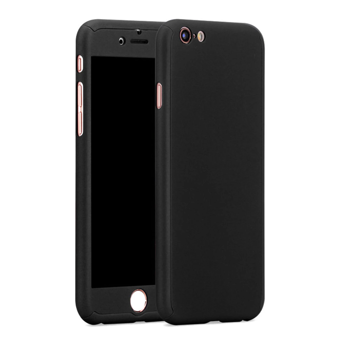 Black IPhone X / XS 360 Full Body Protection Case + Tempered Glass 1 Black IPhone X / XS 360 Full Body Protection Case + Tempered Glass